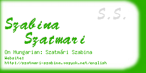 szabina szatmari business card