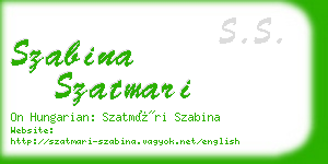 szabina szatmari business card